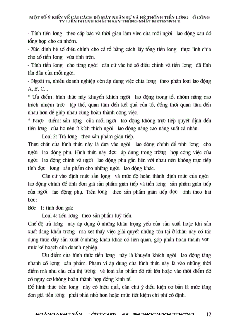 image for page Một số vấn đề về cải cách hệ thống quản lý nhân sự và hệ thống tiền lương trong các nhà hàng và khách sạn