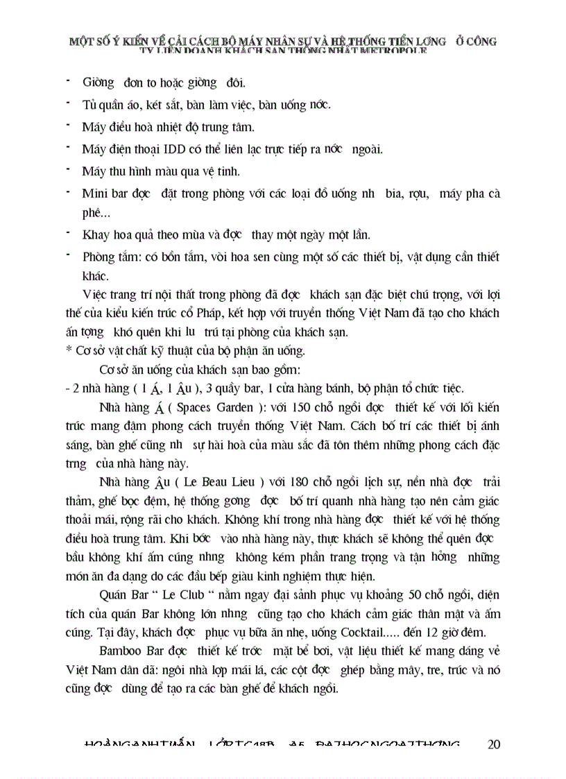 image for page Một số vấn đề về cải cách hệ thống quản lý nhân sự và hệ thống tiền lương trong các nhà hàng và khách sạn