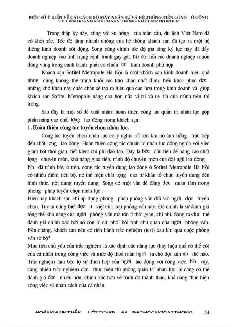 image for page Một số vấn đề về cải cách hệ thống quản lý nhân sự và hệ thống tiền lương trong các nhà hàng và khách sạn