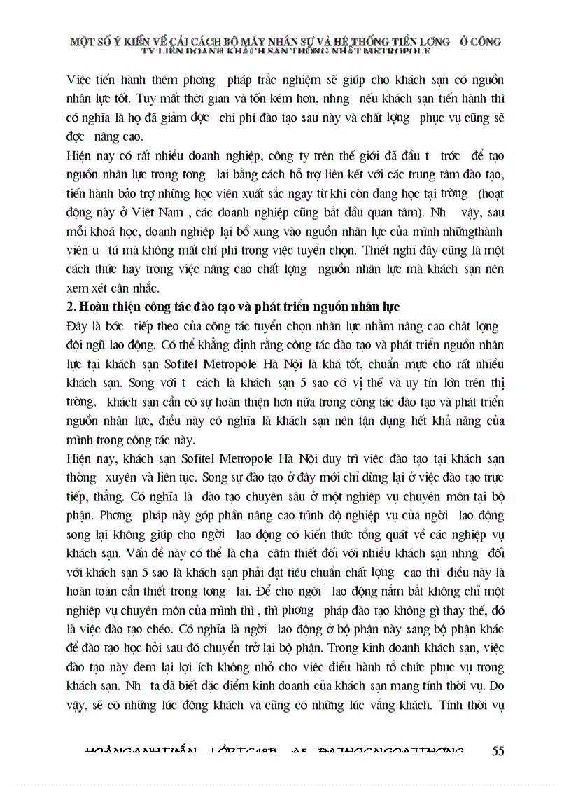 image for page Một số vấn đề về cải cách hệ thống quản lý nhân sự và hệ thống tiền lương trong các nhà hàng và khách sạn 1