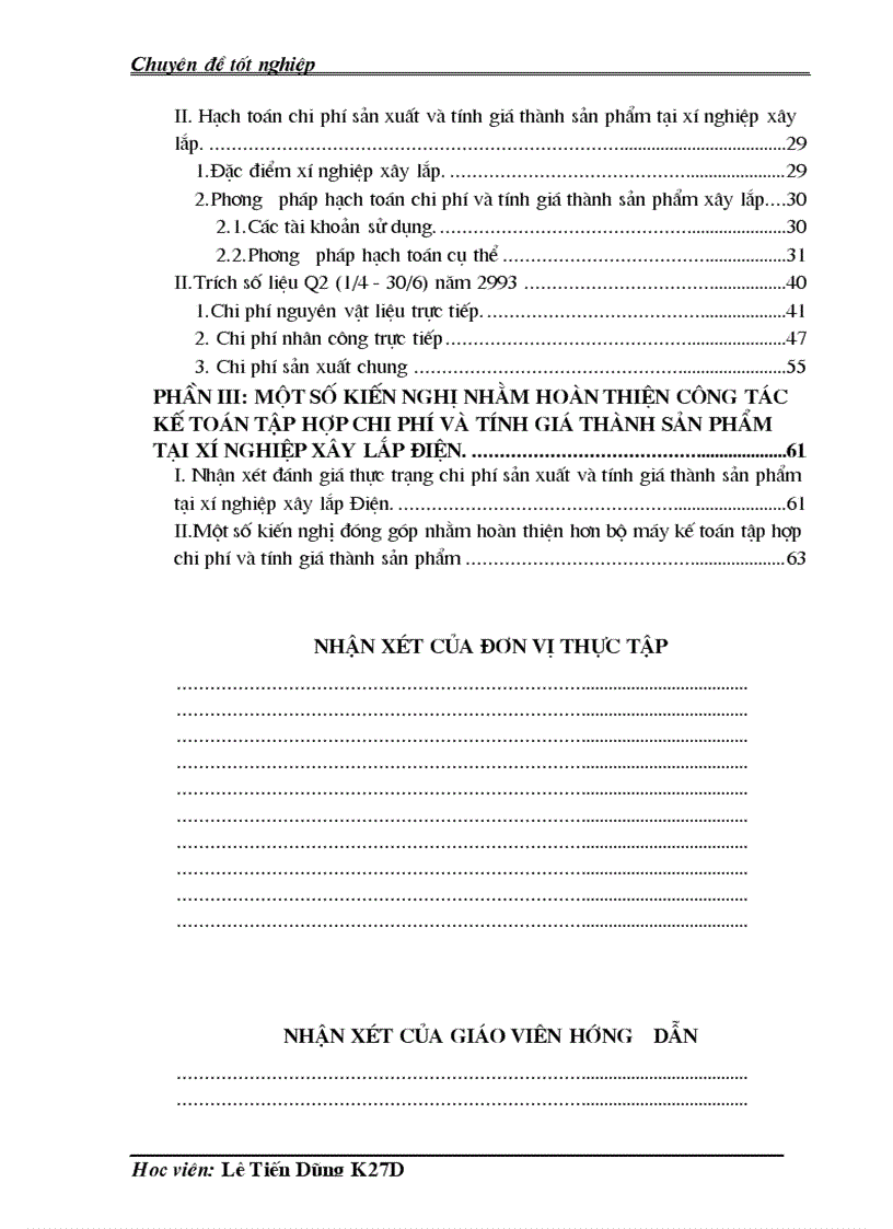 image for page Kế toán tập hợp chi phí sản xuất và tính giá thành sản phẩm trong quá trình thực tập của Xí nghiệp lắp máy và xây dựng điện