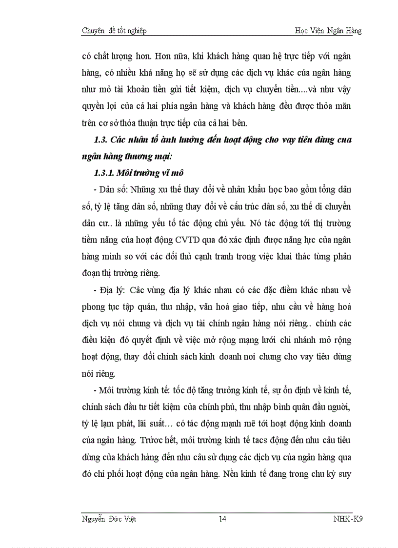 image for page Cho vay tiêu dùng tại chi nhánh Ngân Hàng Đầu tư và Phát triển Bắc Hà Nội thực trạng và giải pháp mở rộng nâng cao hiệu quả 1