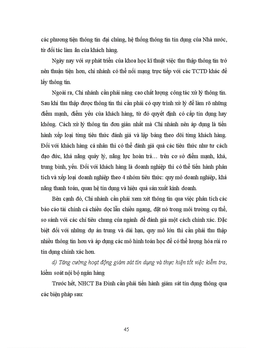 image for page Giải pháp nâng cao chất lượng tín dụng tại chi nhánh NHCT Ba Đình