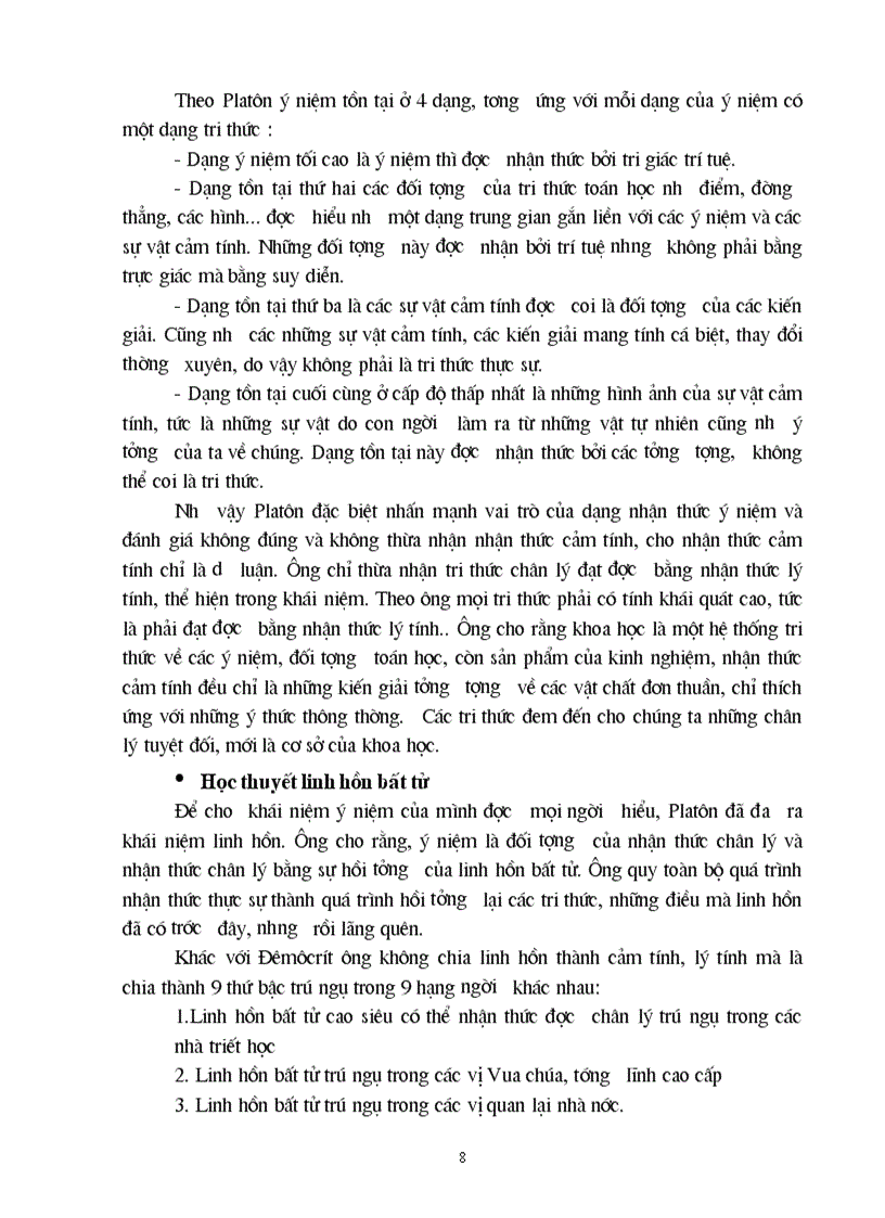 image for page Trình bày so sánh giữa học thuyết triết học Đêmôcrít và học thuyết triết học Platon