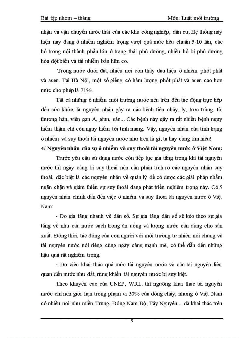 image for page Đánh giá thực tiễn áp dụng pháp luật về việc kiểm soát ô nhiễm và suy thoái tài nguyên nước tại Việt Nam