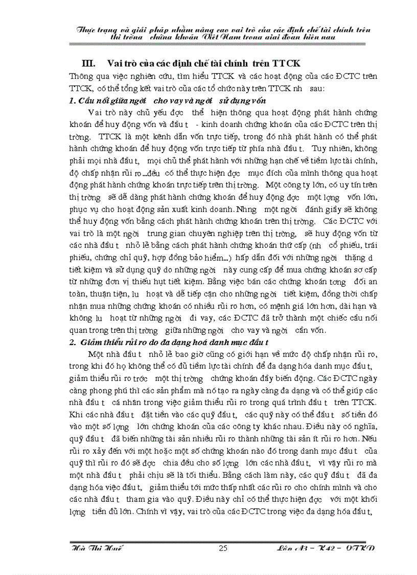 image for page Thực trạng và và giải pháp nhằm nâng cao vai trò của các định chế tài chính trên thị trường chứng khoán Việt Nam trong giai đoạn hiện nay