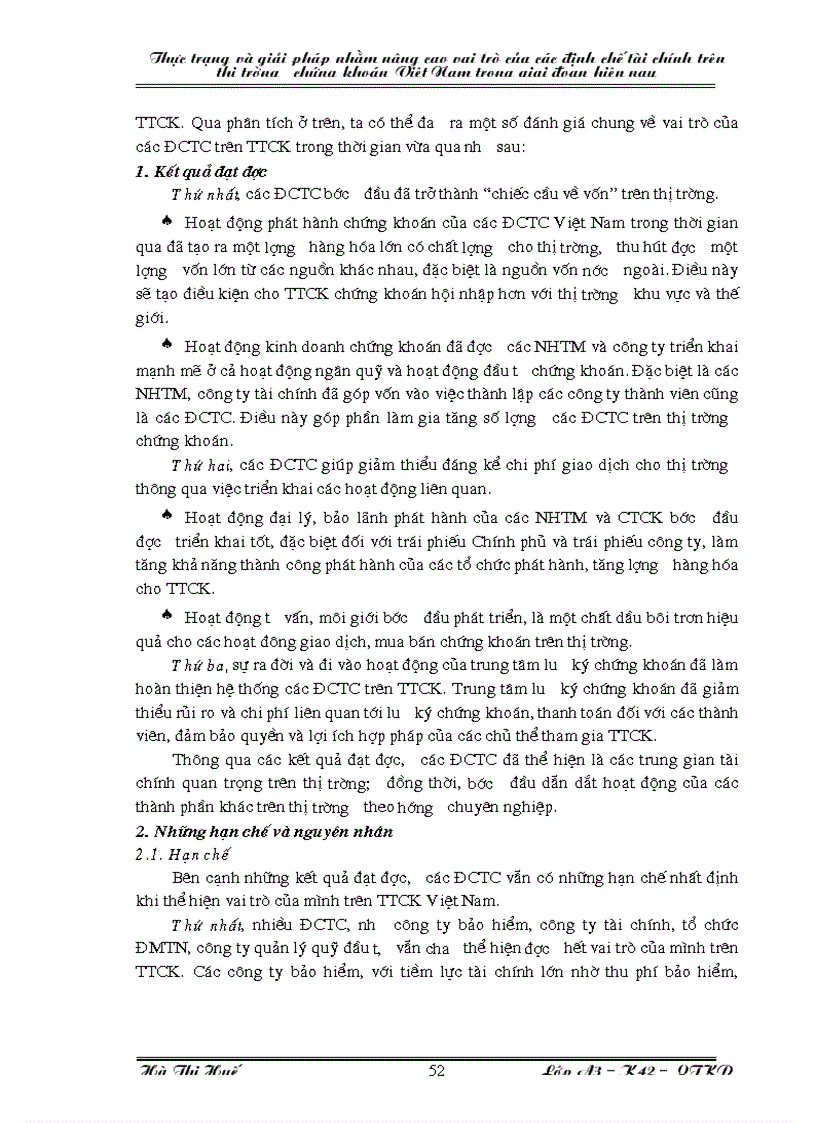image for page Thực trạng và và giải pháp nhằm nâng cao vai trò của các định chế tài chính trên thị trường chứng khoán Việt Nam trong giai đoạn hiện nay