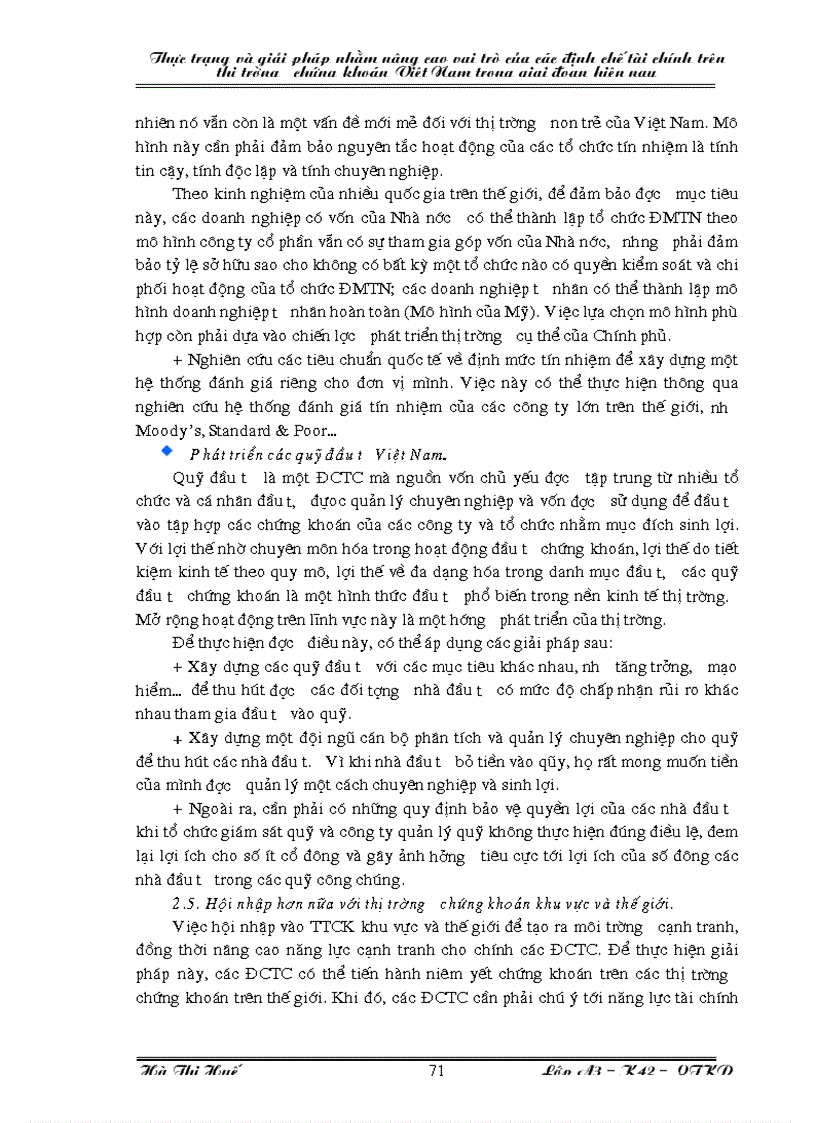 image for page Thực trạng và và giải pháp nhằm nâng cao vai trò của các định chế tài chính trên thị trường chứng khoán Việt Nam trong giai đoạn hiện nay