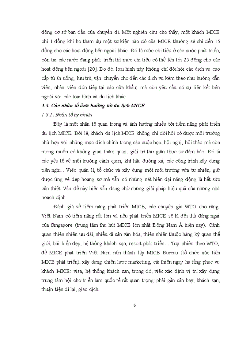 Tăng cường thu hút khách du lịch quốc tế bằng loại hình du lịch MICE ở Việt Nam giai đoạn 2010 2015