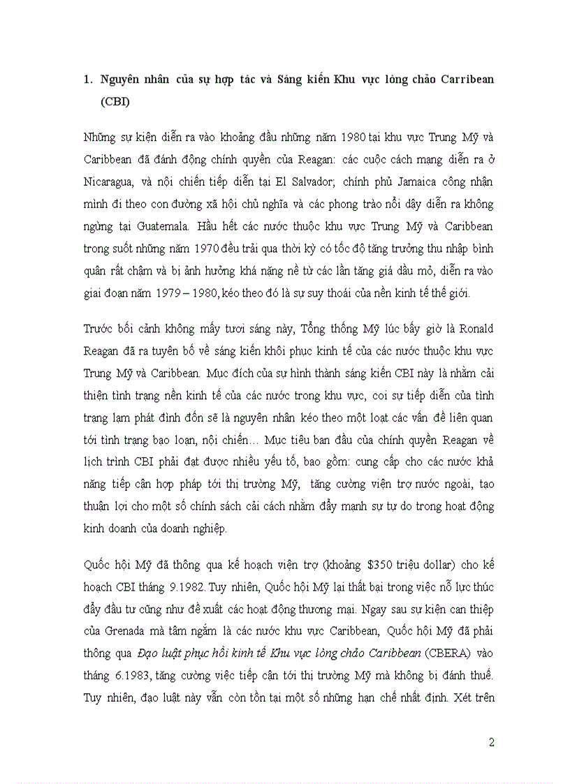image for page Sự hợp tác và Sáng kiến Khu vực lòng chảo Carribean CBI
