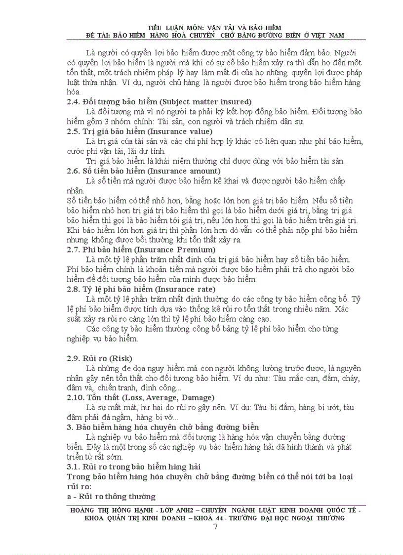 image for page Bảo hiểm hàng hóa chuyên chở bằng đường biển ở Việt Nam