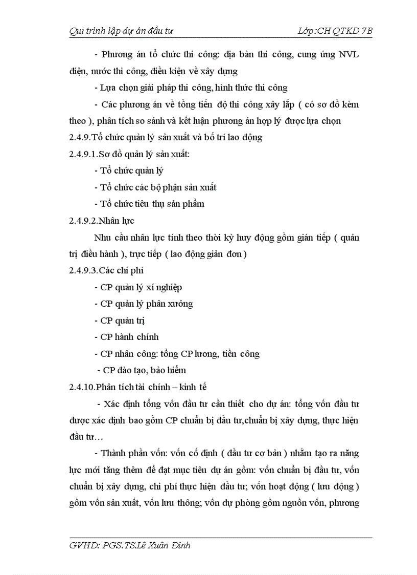 image for page Qui trình lập dự án đầu tư