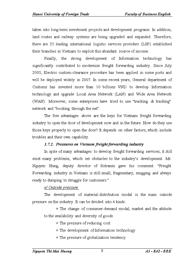 image for page Facts of Vietnam Freight forwarding industry and the role of Vietnam Freight Forwarders Association VIFFAS to the industry in international economic integration process 1