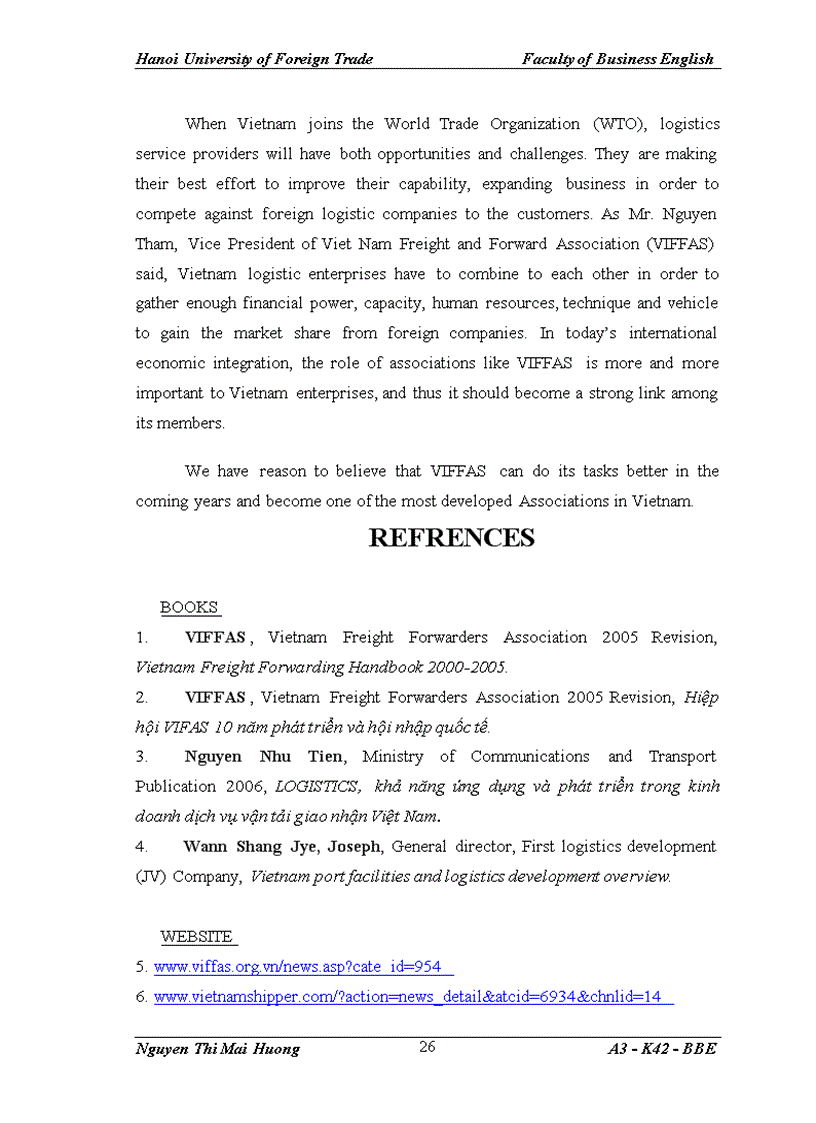 image for page Facts of Vietnam Freight forwarding industry and the role of Vietnam Freight Forwarders Association VIFFAS to the industry in international economic integration process 1
