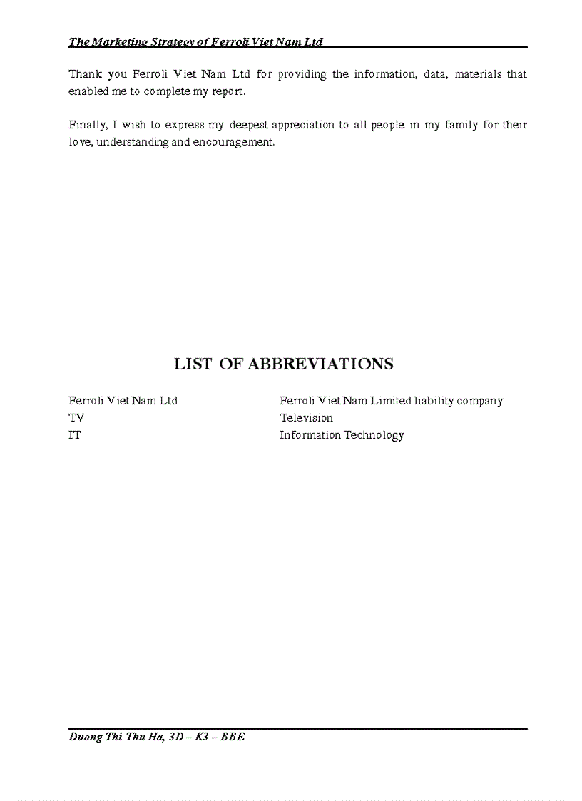 image for page Marketing strategies of Ferroli Viet Nam