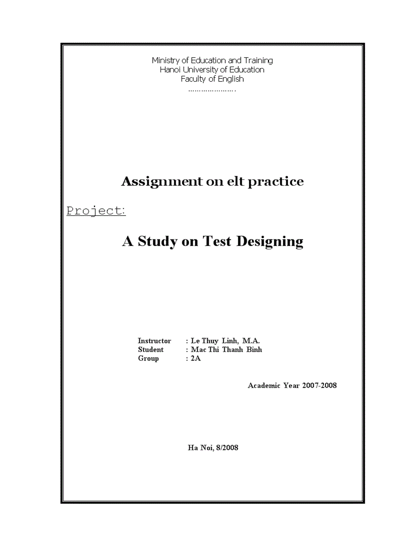 image for page AStudy on Test Designing
