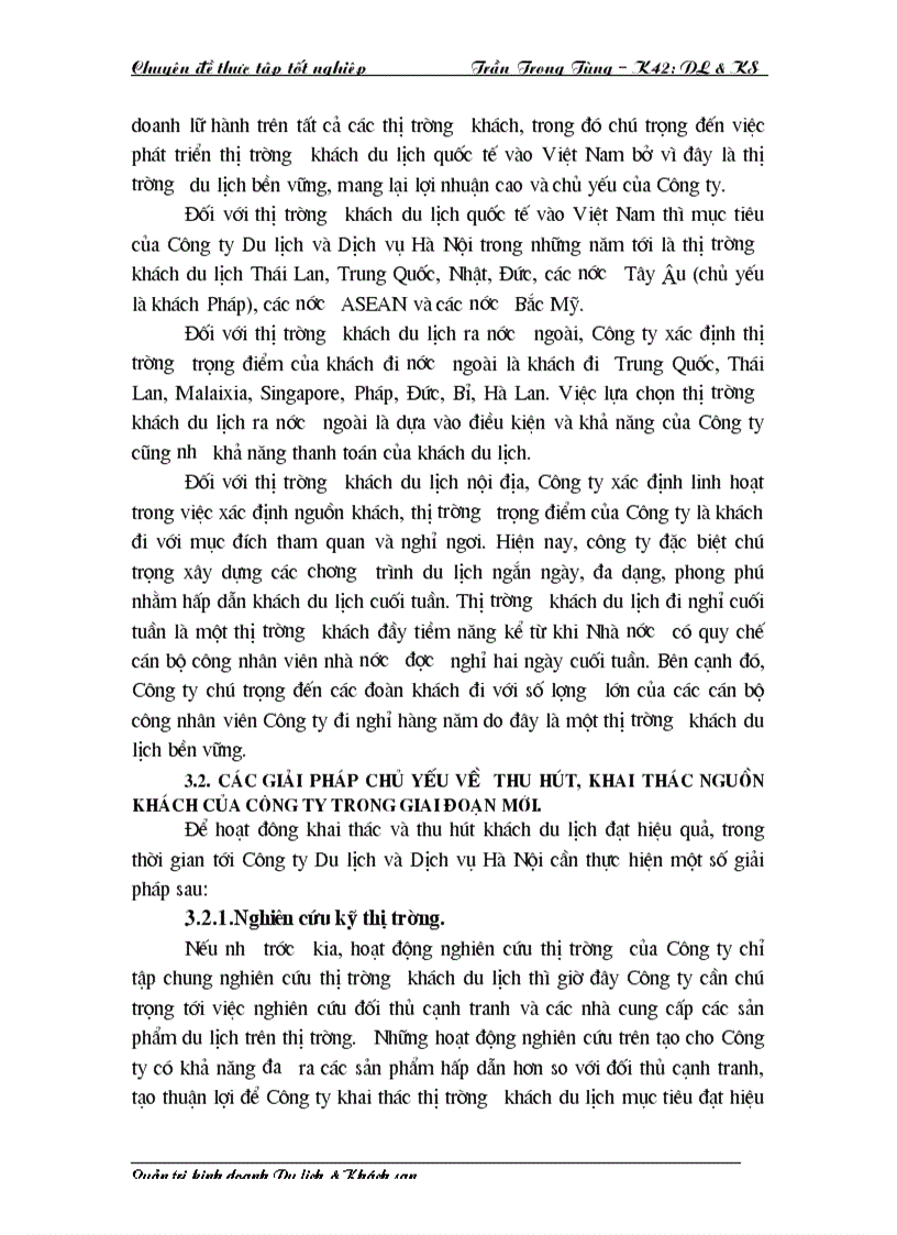 image for page Đặc điểm nguồn khách và các giải pháp thu hút khách của Công ty Du Lịch và Dịch vụ Hà Nội HANOI TOSERCO 1