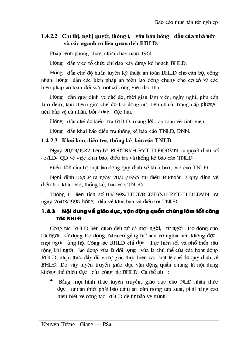 image for page Nhận xét đánh giá kiến nghị về công tác Bảo Hộ Lao Động và các giải pháp cải thiện điều kiện lao động chăm sóc sức khoẻ người lao động tại công ty