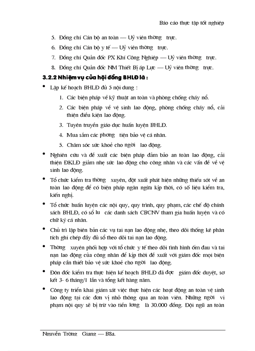 image for page Nhận xét đánh giá kiến nghị về công tác Bảo Hộ Lao Động và các giải pháp cải thiện điều kiện lao động chăm sóc sức khoẻ người lao động tại công ty