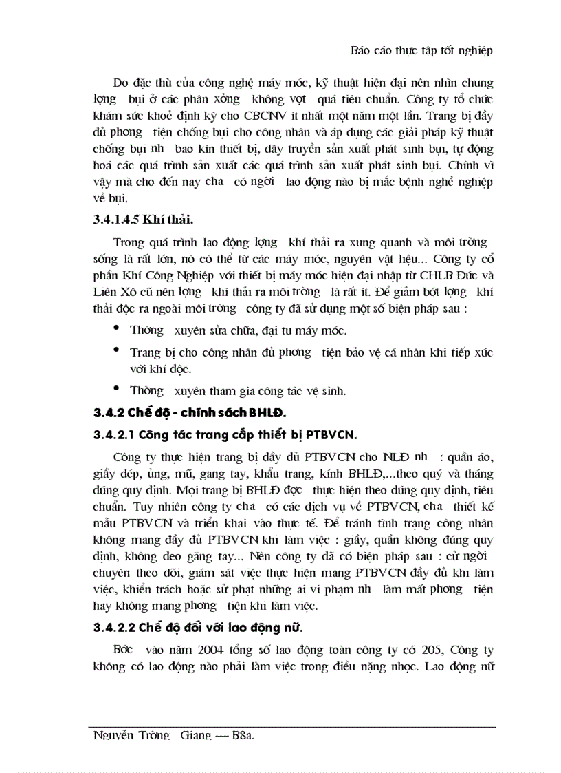 image for page Nhận xét đánh giá kiến nghị về công tác Bảo Hộ Lao Động và các giải pháp cải thiện điều kiện lao động chăm sóc sức khoẻ người lao động tại công ty