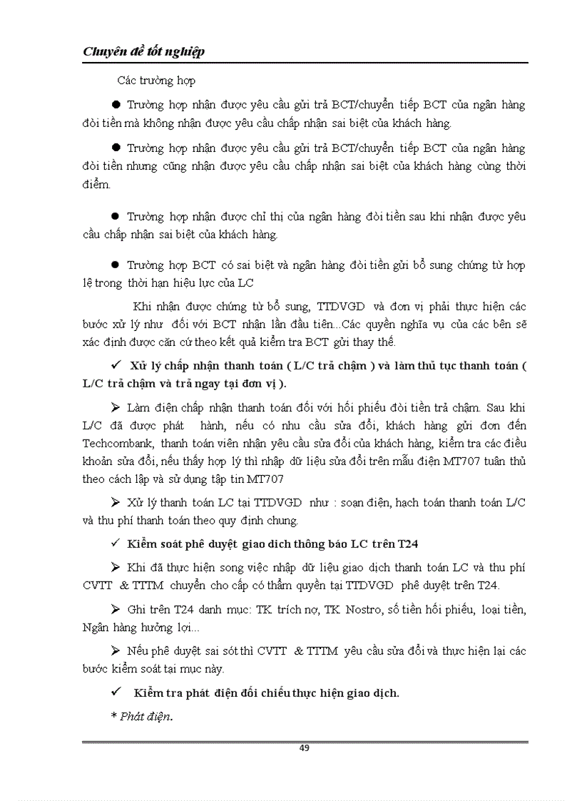 image for page Nâng cao hiệu quả thanh toán quốc tế theo phương thức tín dụng chứng từ tại Ngân hàng thương mại cổ phần kỹ thương Việt nam TECHCOMBANK 1