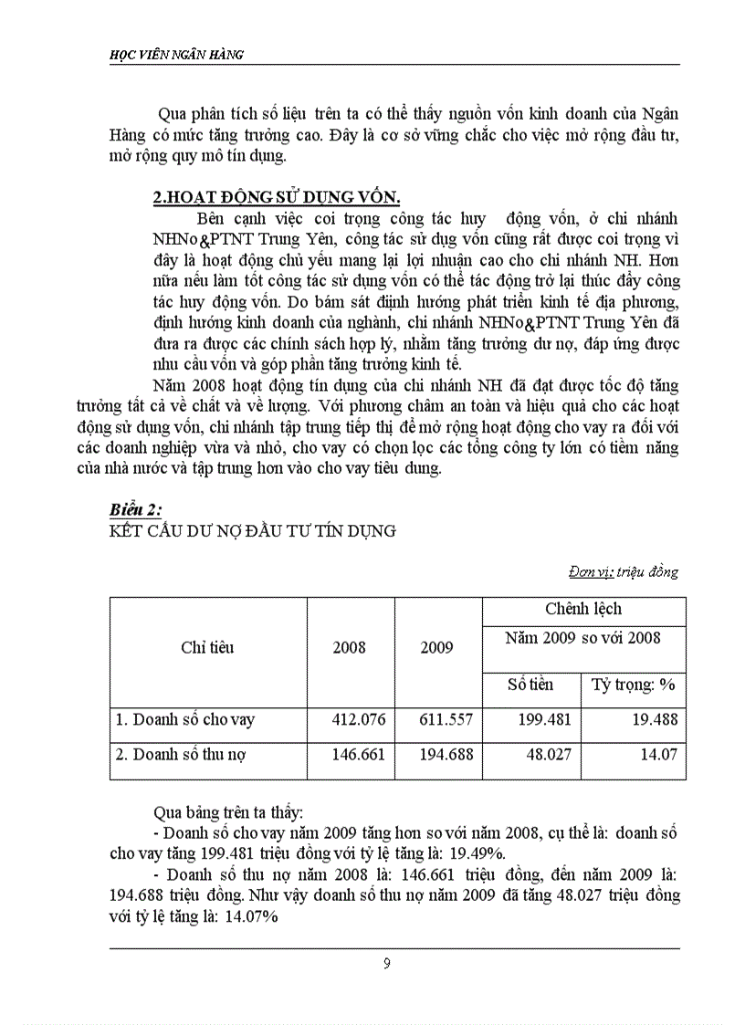 image for page Báo cáo thực tập tại NHNo PTNT Trung Yên 1