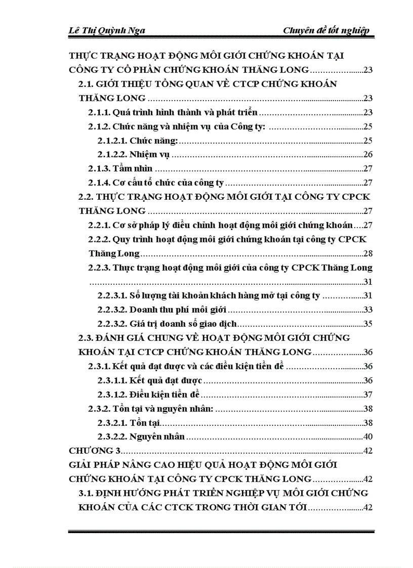 image for page Thực trạng và giải pháp nâng cao hiệu quả hoạt động môi giới chứng khoán tại công ty Cổ phần chứng khoán Thăng Long