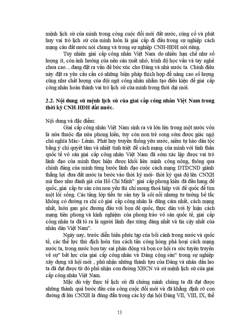 image for page Giai cấp công nhân và vai trò lịch sử của giai cấp công nhân trong thời kỳ CNH HĐH