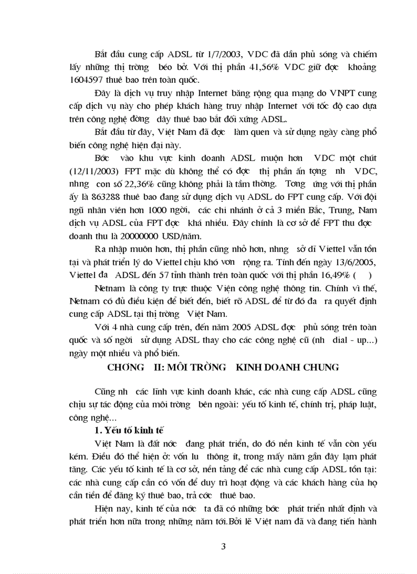 image for page Giới thiệu chung về ADSL môi trường kinh doanh