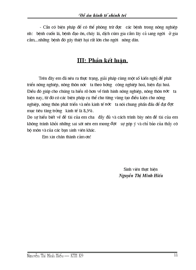 image for page Thực trạng của nông nghiệp nông thôn nước ta hiện nay theo hướng công nghiệp hoá hiện đại hoá