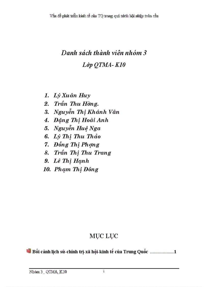 image for page Vấn đề phát triển kinh tế của Trung Quốc trong giai đoạn hiện nay