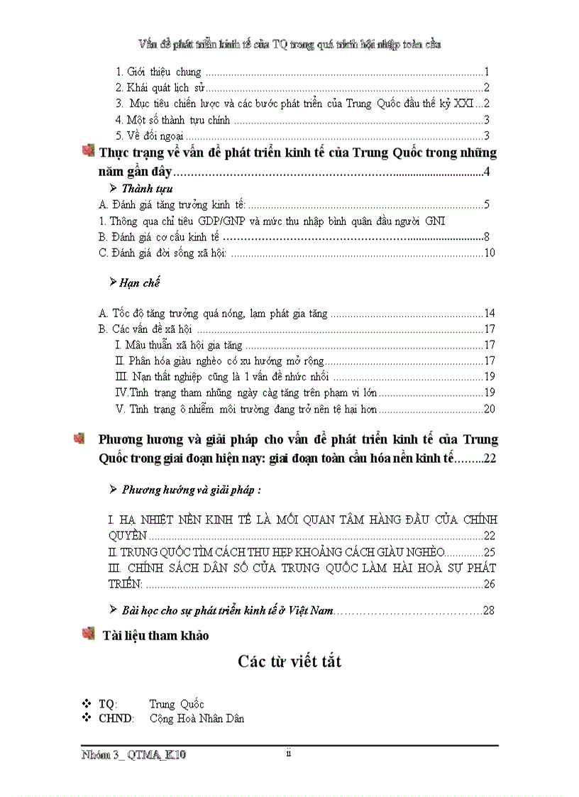 image for page Vấn đề phát triển kinh tế của Trung Quốc trong giai đoạn hiện nay