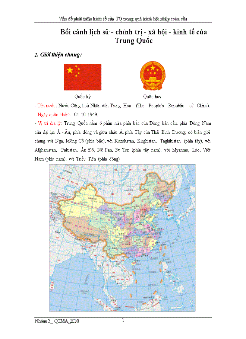 image for page Vấn đề phát triển kinh tế của Trung Quốc trong giai đoạn hiện nay