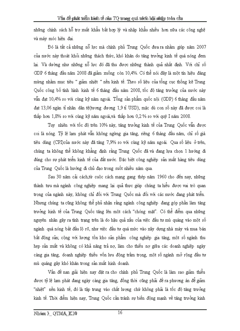 image for page Vấn đề phát triển kinh tế của Trung Quốc trong giai đoạn hiện nay