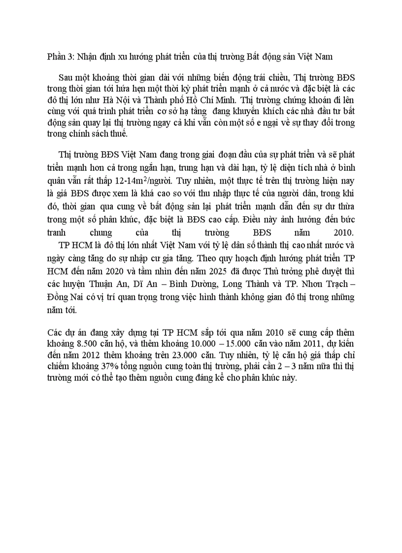 image for page Phân tích đánh giá và nhận định xu hướng phát triển của Thị trường Bất động sản Việt Nam 1