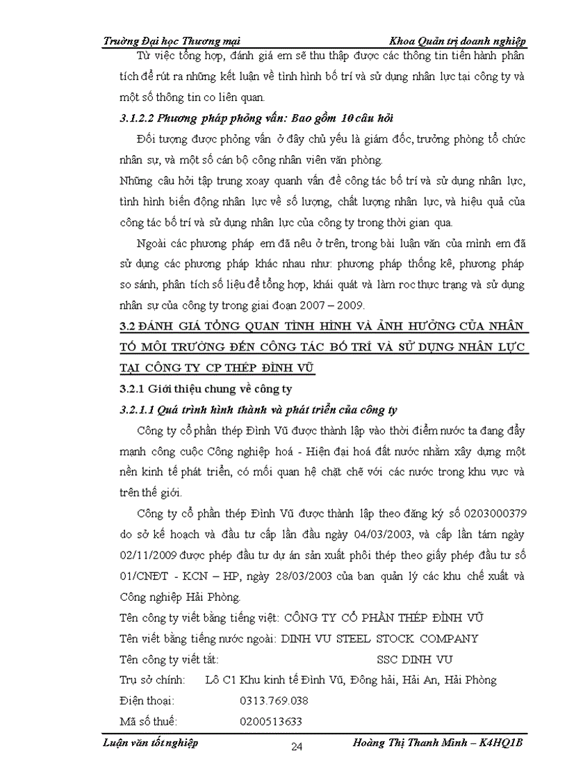 image for page Hoàn thiện bố trí và sử dụng nhân lực tại công ty cổ phần thép Đình Vũ 1