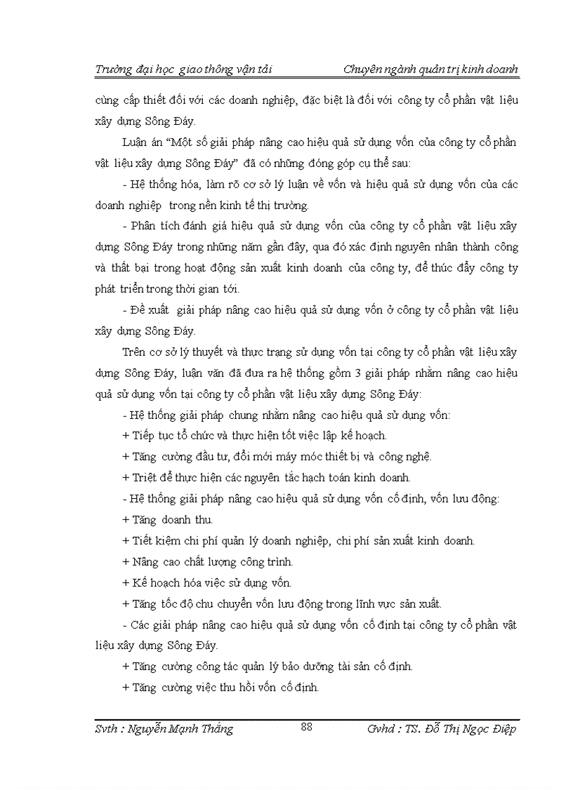 image for page Một số biện pháp nâng cao hiệu quả sử dụng vốn trong công ty cổ phần vật liệu xây dựng Sông Đáy