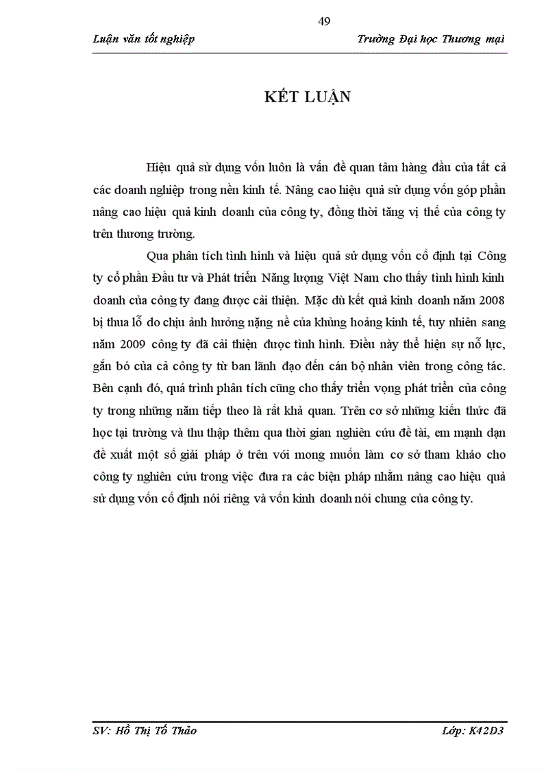 image for page Giải pháp nâng cao hiệu quả sử dụng vốn cố định của Công ty cổ phần Đầu tư và phát triển Năng lượng Việt Nam 1