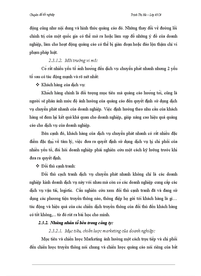image for page Phát triển hoạt động quảng cáo dịch vụ chuyển phát nhanh của Công ty TNHH Thương mại và dịch vụ hàng hóa Con Thoi trên thị trường Hà Nội