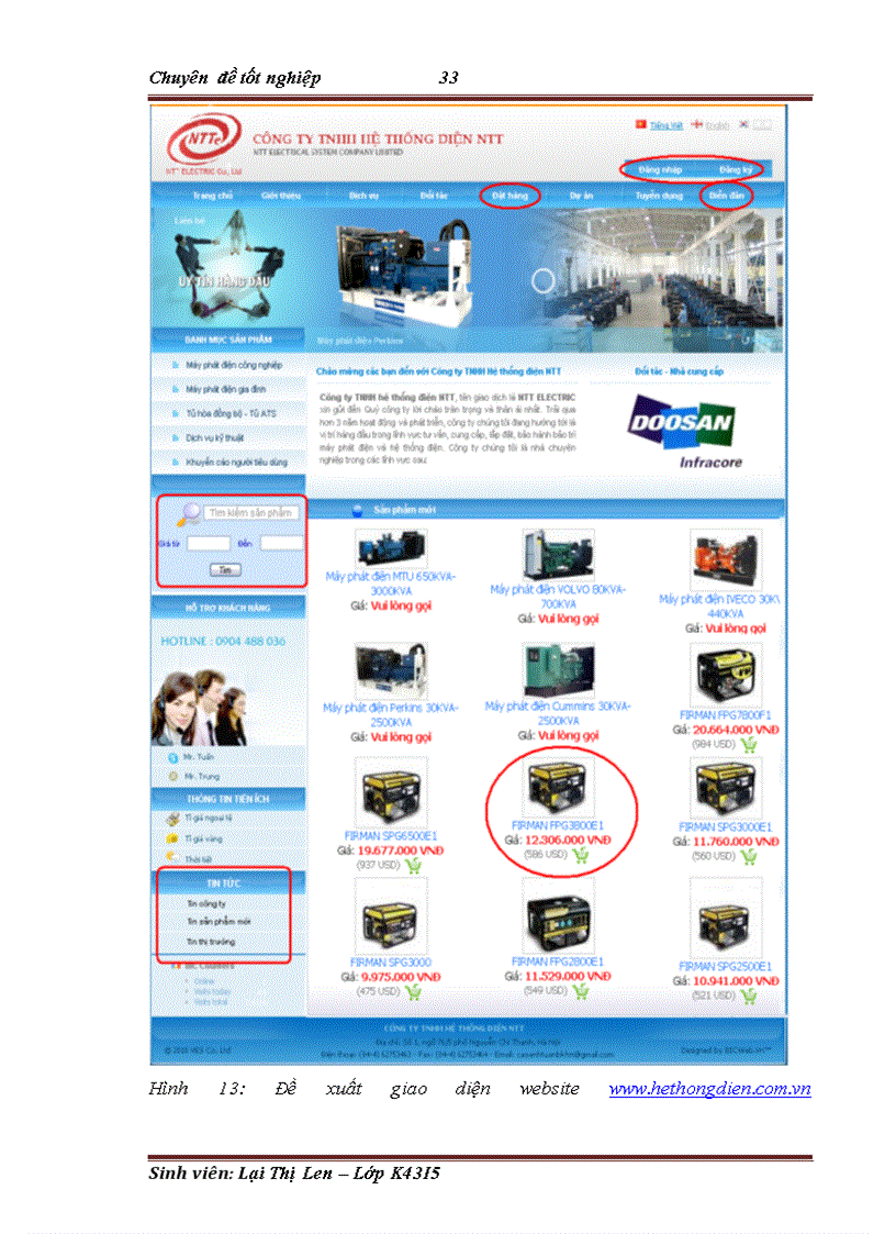 image for page Phát triển website www hethongdien com vn của Công ty TNHH Hệ thống điện NTT thành website bán hàng trực tuyến