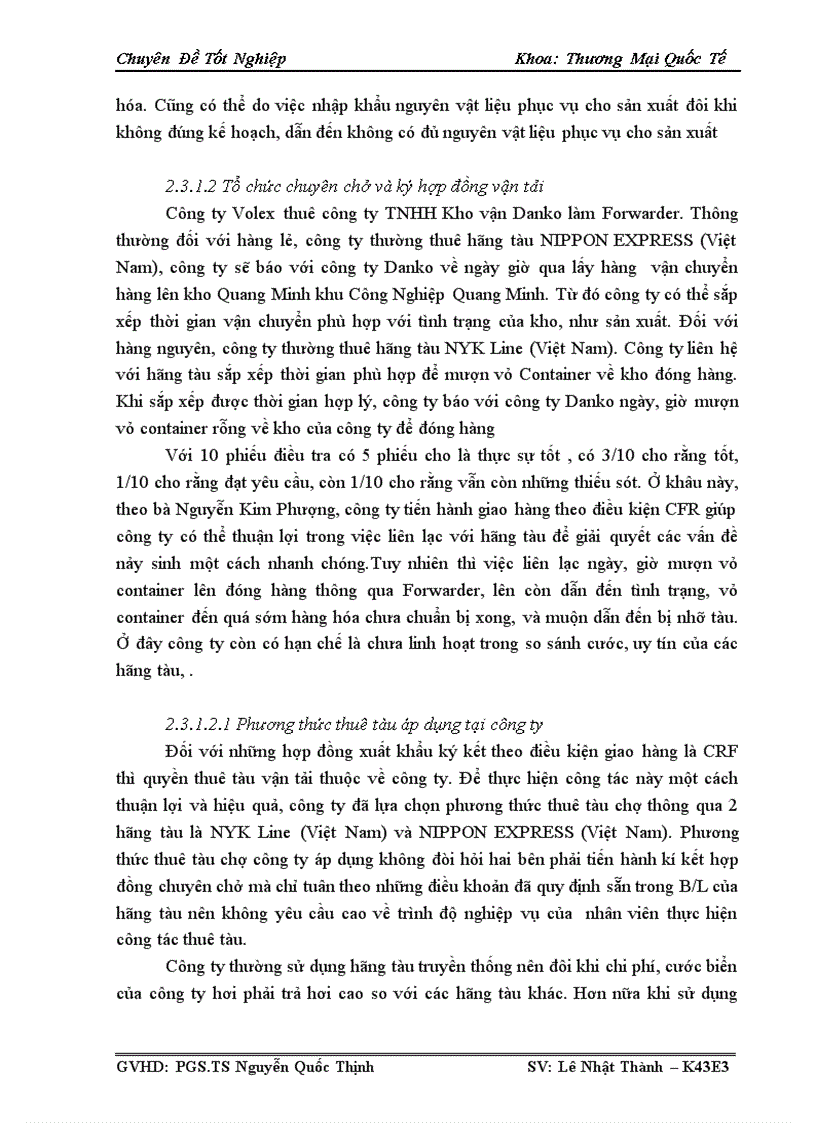 image for page Quản trị quy trình giao hàng cáp quang xuất khẩu bằng đường biển sang thị trường Thái Lan của công ty Volex