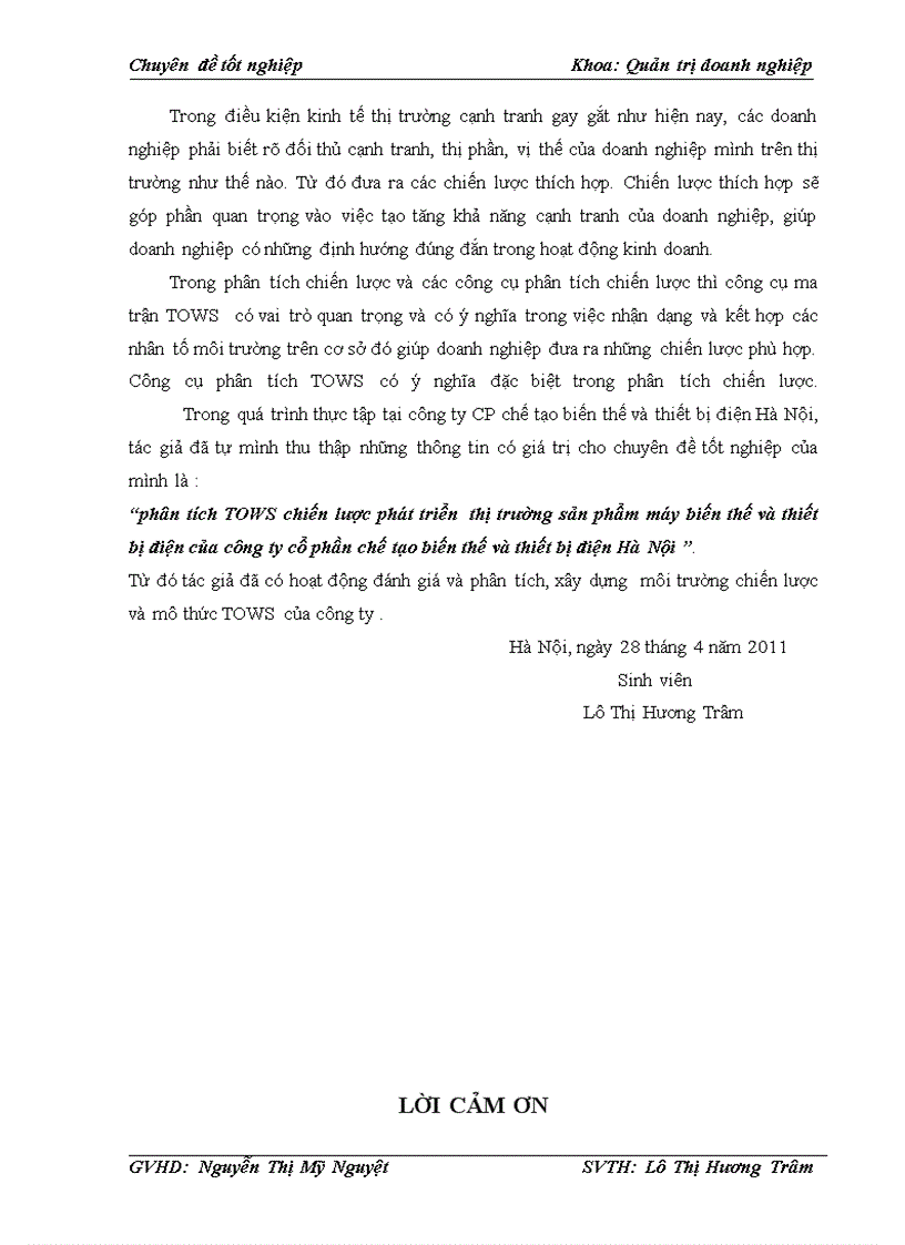 image for page Phân tích tows chiến lược phát triển thị trường của công ty cổ phần chế tạo biến thế và thiết bị điện hà nội tranex