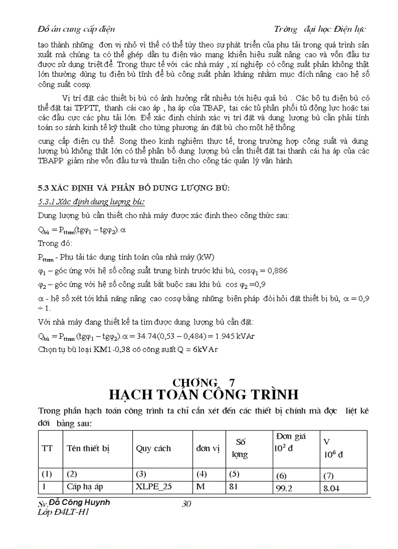 image for page Thiết kế cung cấp điện cho một xưởng sản xuất công nghiệp