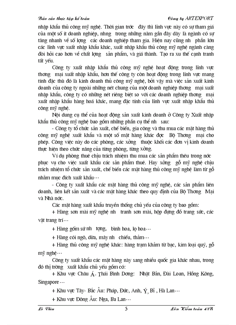 image for page Quy trình tổ chức công tác kế toán cụ thể trên một số phần hành chủ yếu tại công ty xuất nhập khẩu thủ công mỹ nghệ