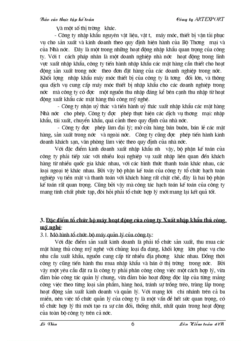 image for page Quy trình tổ chức công tác kế toán cụ thể trên một số phần hành chủ yếu tại công ty xuất nhập khẩu thủ công mỹ nghệ