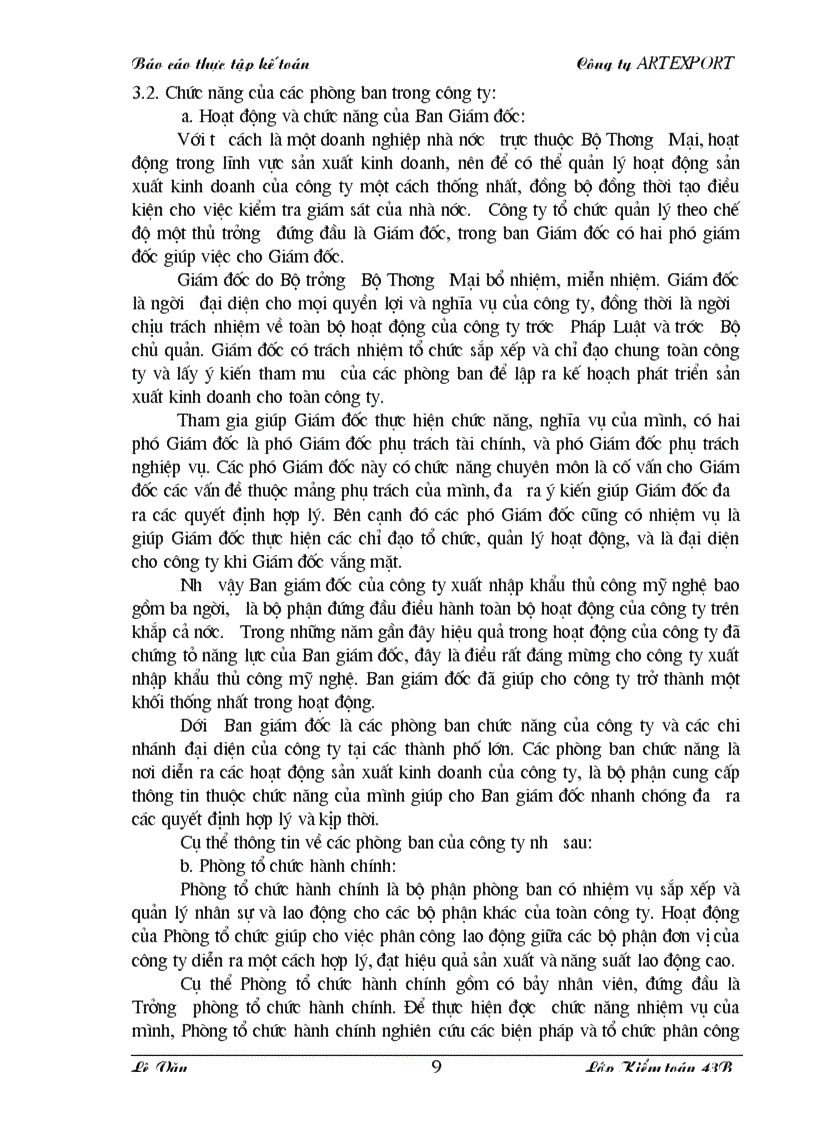 image for page Quy trình tổ chức công tác kế toán cụ thể trên một số phần hành chủ yếu tại công ty xuất nhập khẩu thủ công mỹ nghệ