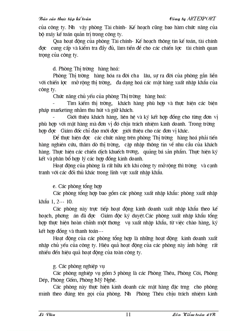 image for page Quy trình tổ chức công tác kế toán cụ thể trên một số phần hành chủ yếu tại công ty xuất nhập khẩu thủ công mỹ nghệ