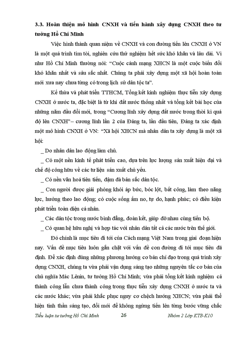 image for page Quan điểm về những đặc trưng bản chất về bước đi và biện pháp xây dựng CNXH của Hồ Chí Minh Sự vận dụng của ĐCS Việt Nam vào công cuộc đổi mới hiện nay 1