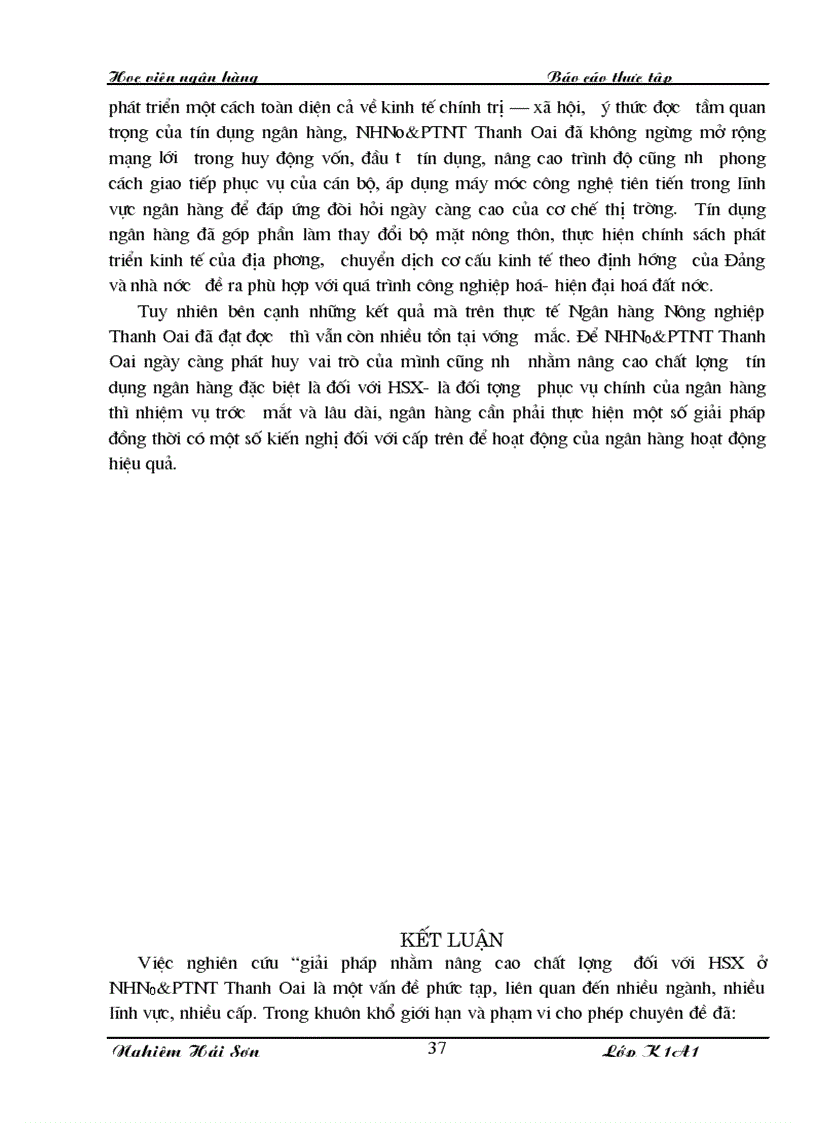 image for page Giải pháp nhằm nâng cao chất lượng tín dụng đối với HSX tại NHN0 PTNT Thanh Oai 1