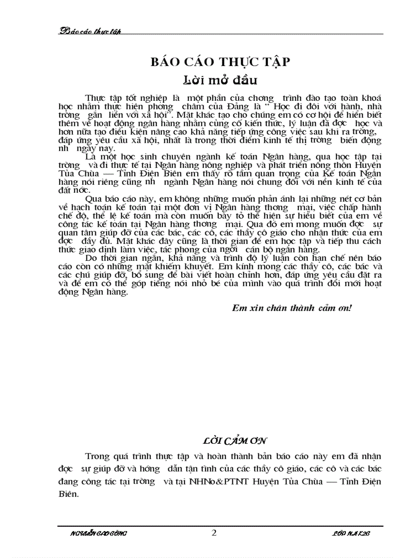 image for page Báo cáo thực tập tại NHNo PTNT Huyện Tủa Chùa 1